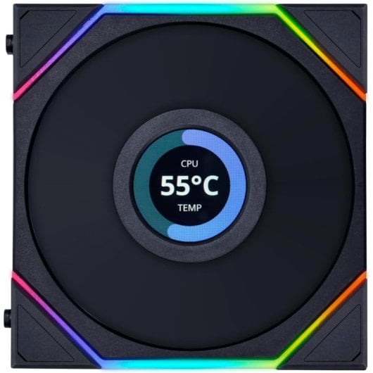 Lian-Li Triple Pack UNI FAN TL LCD Ventoinhas Suplementares 120mm Pretas