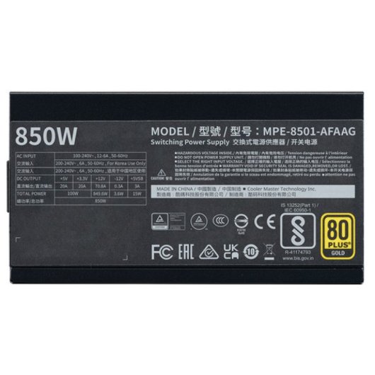 Cooler Master MWE Gold 850 V2 ATX 3.0 850W 80 Plus Gold Modular