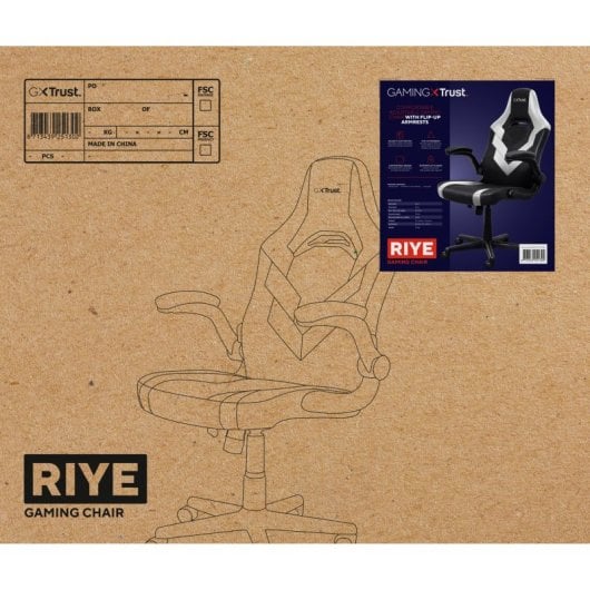 Trust GXT 703W RIYE Cadeira Gaming Preta/Branca