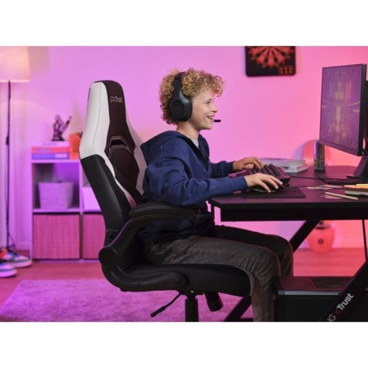 Trust GXT 703W RIYE Cadeira Gaming Preta/Branca