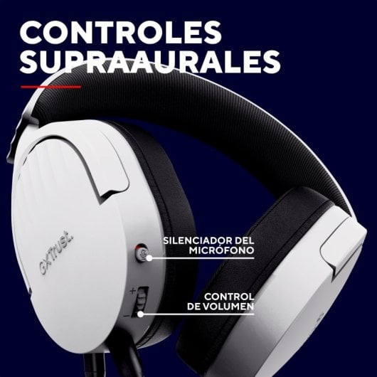 Trust GXT 489 FAYZO Auriculares Diadema Gaming USB Blancos
