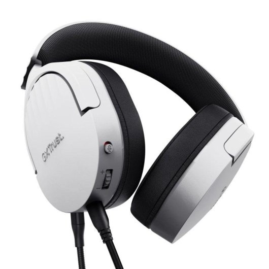 Auriculares Trust GXT 489 Fayzo con cable USB y jack 3,5 mm para gaming, micrófono extraíble, negros y blancos