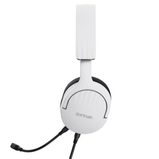 Auriculares Trust GXT 489 Fayzo con cable USB y jack 3,5 mm para gaming, micrófono extraíble, negros y blancos