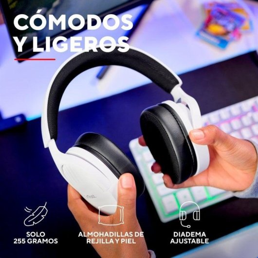 Auriculares Trust GXT 489 Fayzo con cable USB y jack 3,5 mm para gaming, micrófono extraíble, negros y blancos