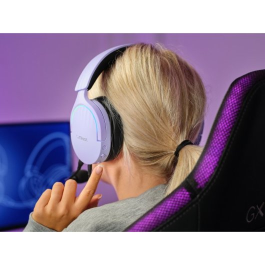 Trust GXT 490P FAYZO Casque Avec fil Arceau Jouer USB Type-A Noir, Violet