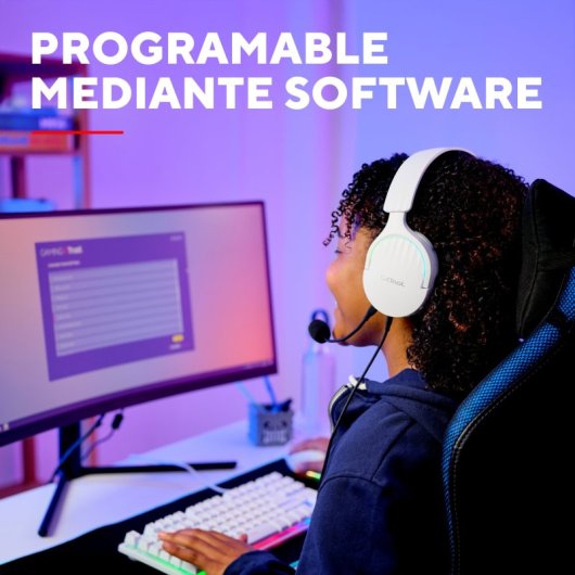 Trust GXT 490 FAYZO Headset Gaming 7.1 USB Branco