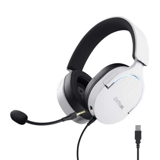 Trust GXT 490 FAYZO Headset Gaming 7.1 USB Branco