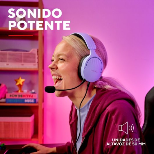 Trust GXT 489 FAYZO Headset Diadema Gaming USB Roxo