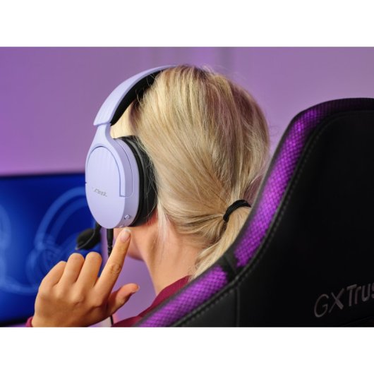Trust GXT 489 FAYZO Headset Diadema Gaming USB Roxo