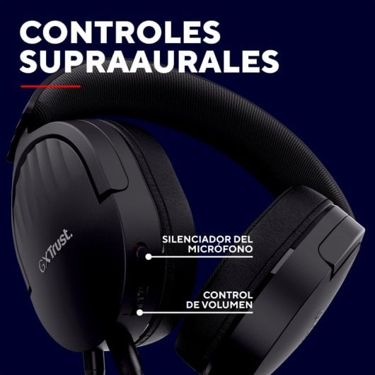 Trust GXT 489 FAYZO Headset Diadema Gaming USB Preto