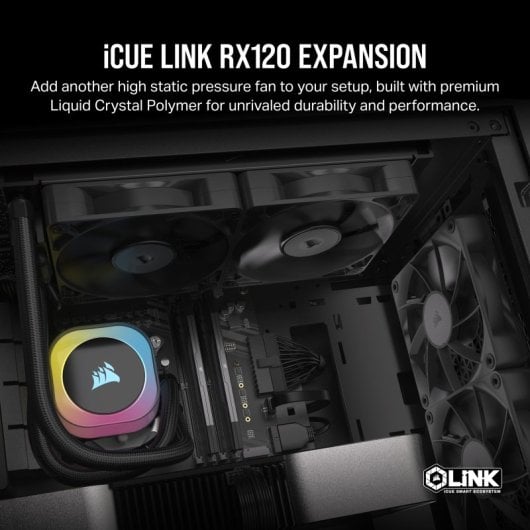 Corsair iCUE LINK RX120 Ventilateur d'extension Ventilateur PWM supplémentaire Noir