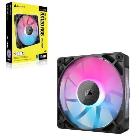 Corsair iCUE LINK RX120 RGB Ventilateur d'extension Ventilateur supplémentaire PWM Noir