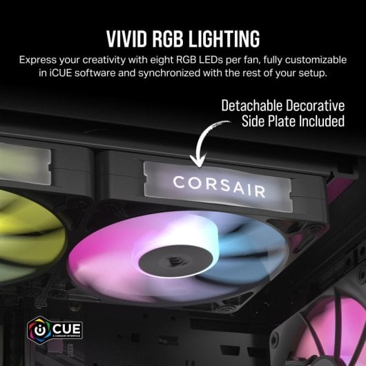 Corsair iCUE LINK RX120 RGB Starter Kit 3 Ventiladores Suplementarios PWM Negros