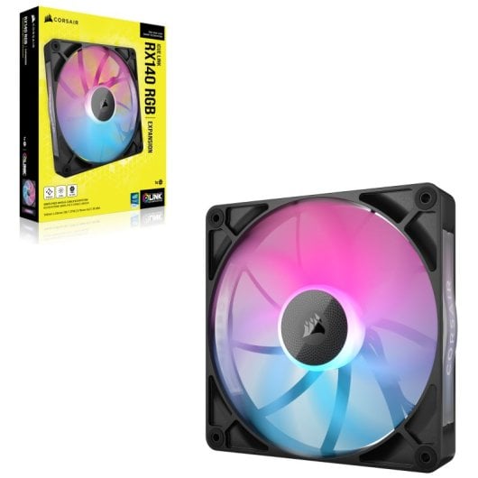 Ventola di espansione Corsair iCUE LINK RX140 RGB Ventola supplementare PWM Nera