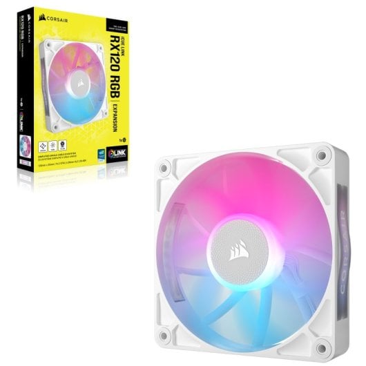 Corsair iCUE LINK RX120 RGB Ventilateur d'extension Ventilateur supplémentaire PWM Blanc