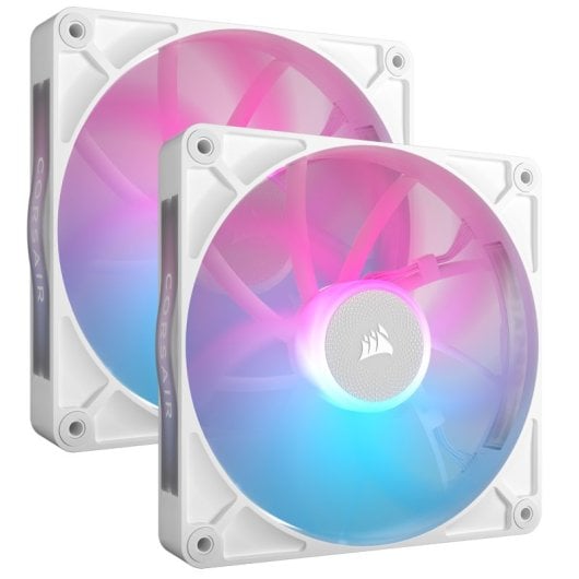 Corsair iCUE LINK RX140 RGB Starter Kit 2 Ventiladores Suplementarios PWM Blancos