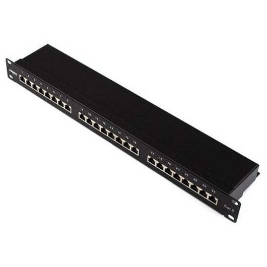 Lapara Networking LA-4010202 Painel de Ligações para Rack 1U 24 Portas RJ-56 Cat. 6 FTP Preto