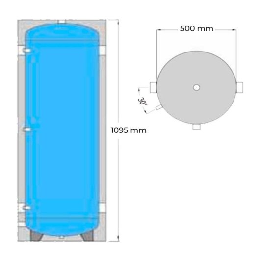 Chromagen 0AICV001 Acumulador Inércia Vertical 100L
