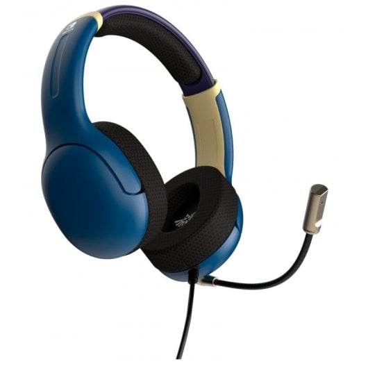 PDP Airlite Hyrule Blue Zelda Casque de jeu filaire pour Nintendo Switch Bleu