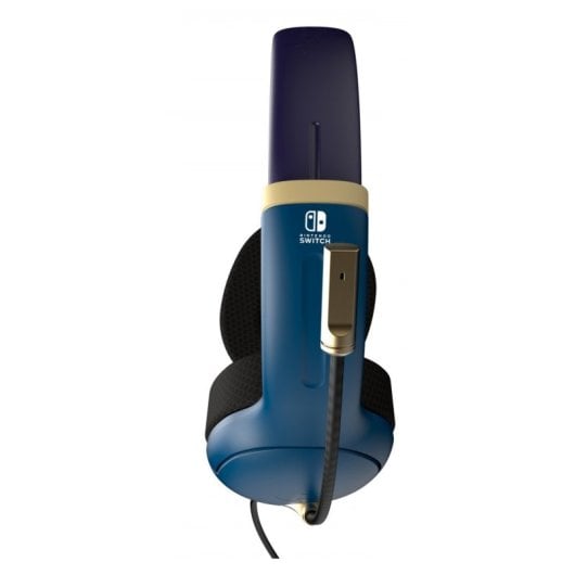 PDP Airlite Hyrule Blue Zelda Casque de jeu filaire pour Nintendo Switch Bleu