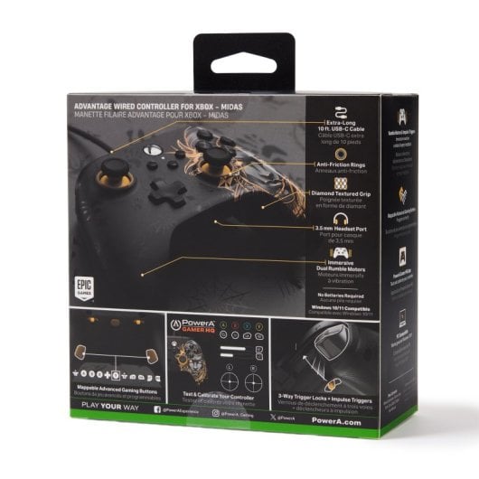 Manette filaire PowerA Advantage Midas Fortnite pour Xbox Series X/S