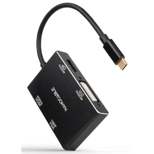 Nanocable USB-C Video-Adapter zu HDMI/DVI/DisplayPort/VGA