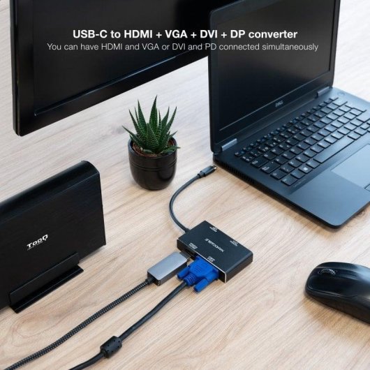 Nanocable USB-C Video-Adapter zu HDMI/DVI/DisplayPort/VGA