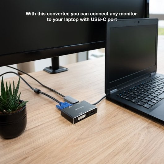 Nanocable USB-C auf HDMI/DVI/DisplayPort/VGA Videoadapter