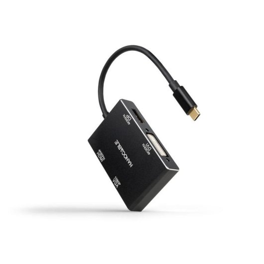 Nanocable USB-C Video-Adapter zu HDMI/DVI/DisplayPort/VGA
