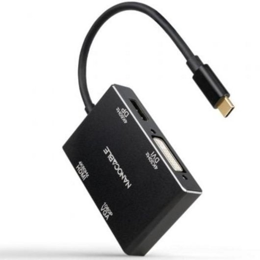 Nanocable USB-C Video-Adapter zu HDMI/DVI/DisplayPort/VGA