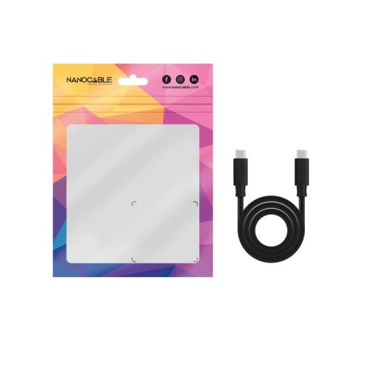 Nanocable Cable USB 3.2 Gen2x2 20Gbps 5A/100W 4K/60Hz USB-C/M-USB-C/M 3 m Negro