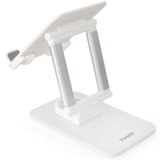 Support de bureau TooQ Hermes Luna blanc pour smartphone ou tablette 12,9 pouces rotatif