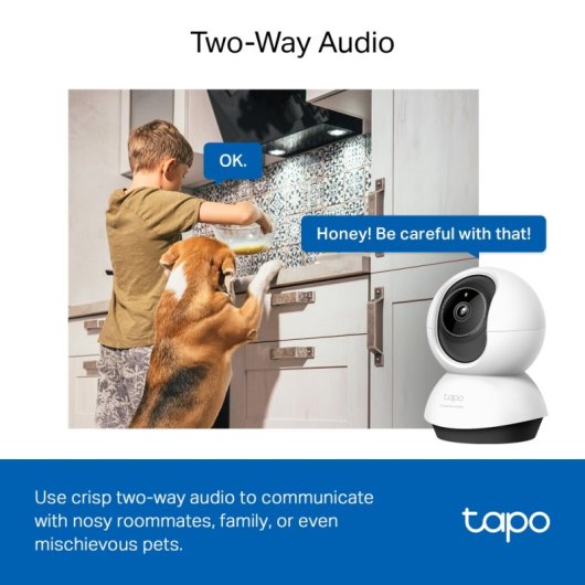 TP-Link TC72 Schwenk-/Neige-KI-WLAN-Überwachungskamera mit 360°-QHD-Nachtsicht