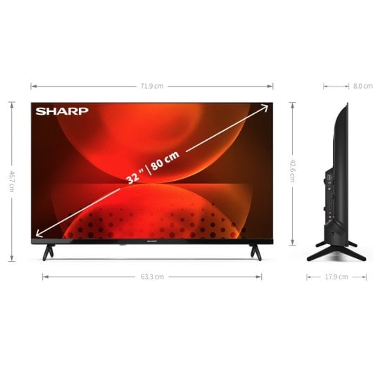 TV Android LED HD Ready Sharp 32FH2EA da 32 pollici