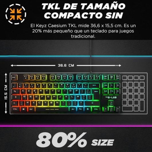 Tastiera da gioco G-Lab KEYZ CESIUM TKL RGB nera