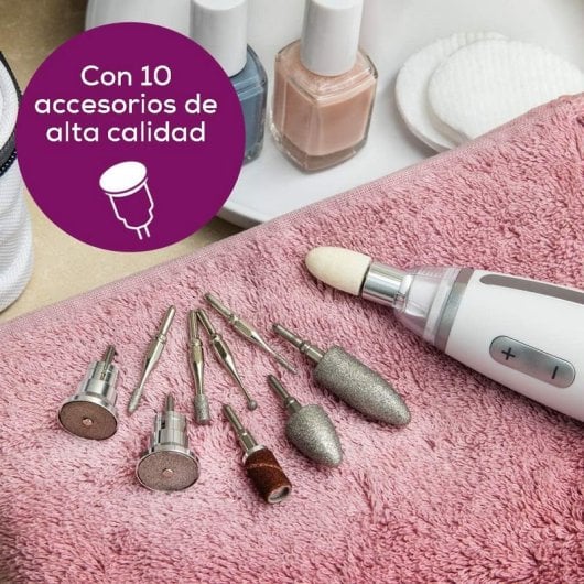 Beurer MP 62 Set de Manicura/Pedicura con 10 Accesorios