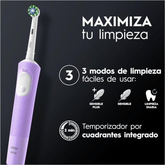 Oral-B Vitality Pro Cepillo de Dientes Eléctrico Recargable Lila