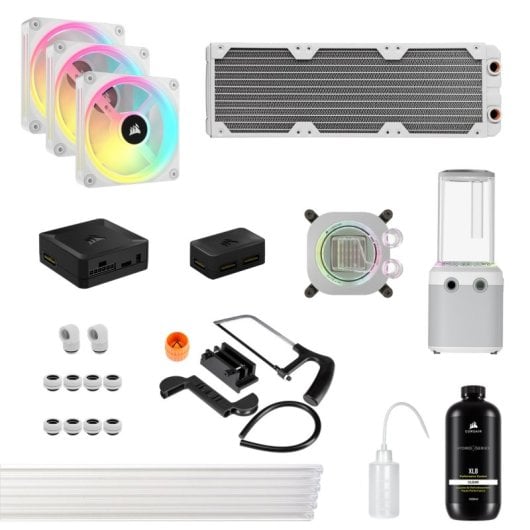 Corsair Hydro X Series iCUE LINK XH405i Kit de Refrigeración Líquida de Tubo Rígido Blanca