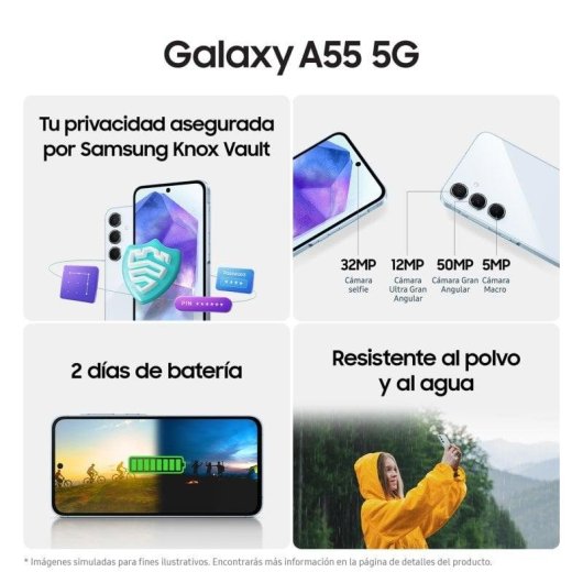 Samsung Galaxy A55 5G 8GB 256GB 6.6" Violeta
