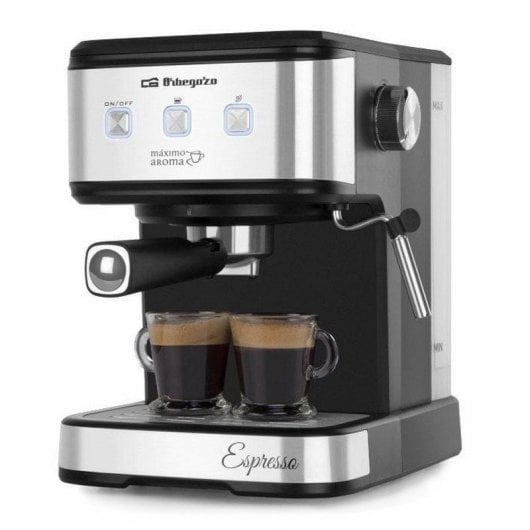 Orbegozo EX 5210 Máquina de Café Expresso 20 Bar Preta/Aço Inoxidável