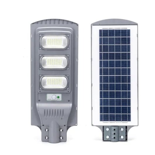 Aigostar Farola de Energía Solar IP65 150W 6500K 1500 Lúmenes Gris