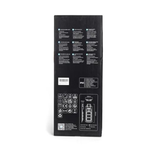 Aigostar Farola de Energía Solar IP65 150W 6500K 1500 Lúmenes Gris