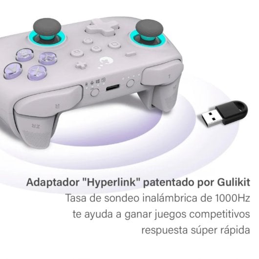 Gulikit KK3 Max NS39 Manette de jeu rétro blanche pour Nintendo Switch/PC/Android/iOS