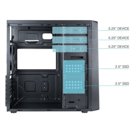 Scatola Mid-Tower Atx Tqc-5701u3c-b Usb3.0