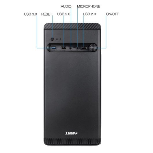 TooQ TQC-4702U3C-B Mini Tower USB 3.0 Preta