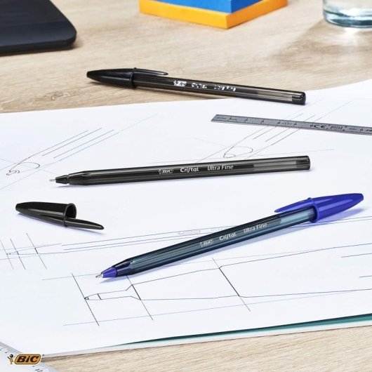 BIC Cristal Exact Noir Stylo à bille Ultra-fin 20 pièce(s)