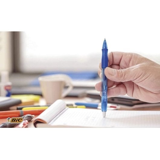 BIC 829158 stylo à bille Bleu Stylo à bille rétractable avec clip 12 pièce(s)