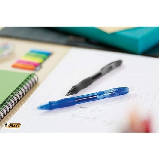 BIC 829158 stylo à bille Bleu Stylo à bille rétractable avec clip 12 pièce(s)
