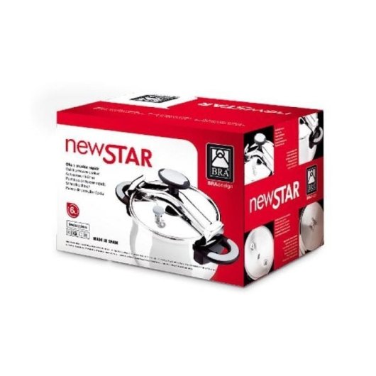 Olla A Presión Bra New Star A185501/ Ø22cm/ 4.5l/ Acero Inoxidable