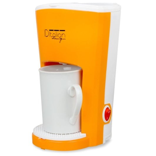 Italian Design Total Funny Pro Cafeteira de Gotejamento 1 Serviço Laranja/Branca